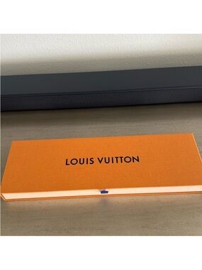 Louis Vuitton Orange Small Item Box with Black Logo